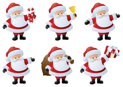 Santa in action Stock Illustration