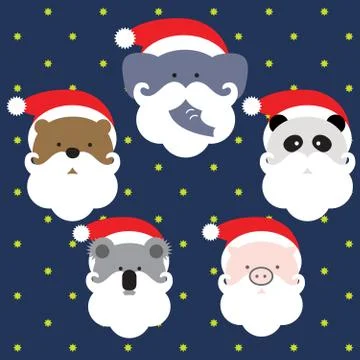 SANTA ANIMAL Stock Illustration