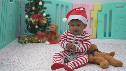 Santa baby boy Stock Footage 101411209