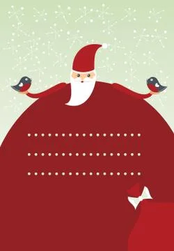 Santa banner card Stock Illustration