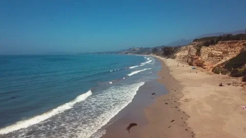 Santa Barbara Beach Drone Video stock 134901030