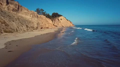 Santa Barbara Beach Drone Stock Footage