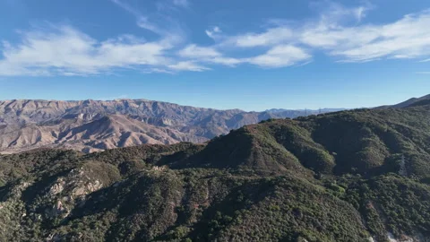 Santa Barbara California, Cold Spring Canyon area. Drone flight view of Stock Footage 296264780