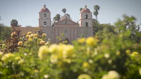 Santa Barbara Mission Stock Footage 156715708