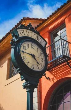 Santa Barbara Old Town Clock Stock Photos