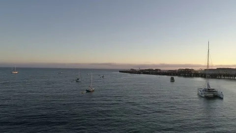 Santa Barbara Pier Aerial Stock Footage