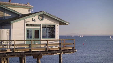 Santa Barbara Pier Video stock 125777100