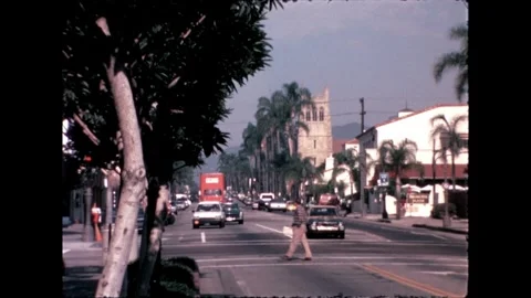 Santa Barbara Street Stock Footage 276292247