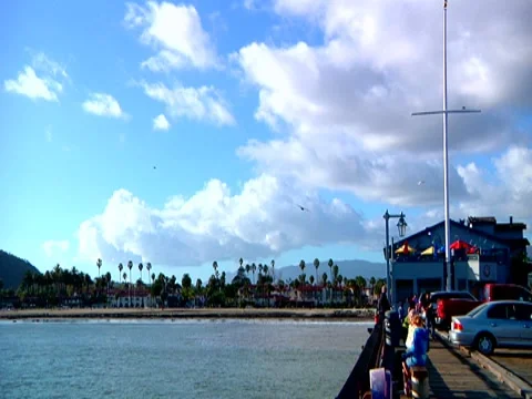 Santa Barbara Wharf Timelapse Stock Footage 8601433