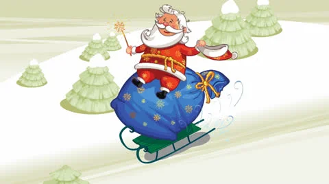 Santa big bag Stock-Footage 25599092