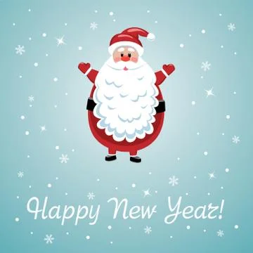 Santa with big beard Stock Illustration