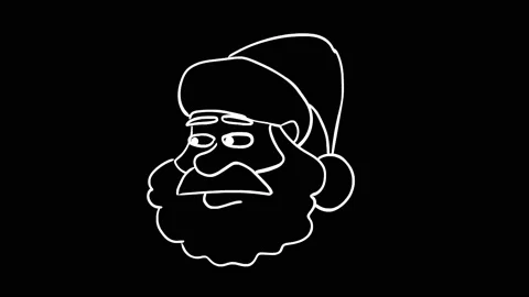 Santa on a black background 4K Video stock 165568222