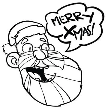 Santa black Stock Illustration