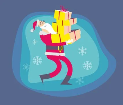 Santa Bountiful Stock Illustration