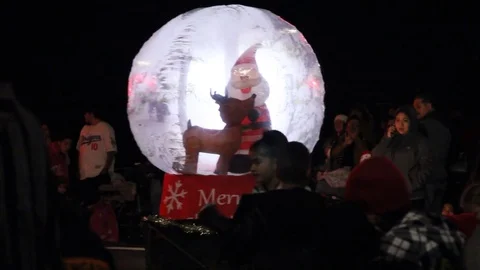 Santa in a bubble Stock Footage 83598305