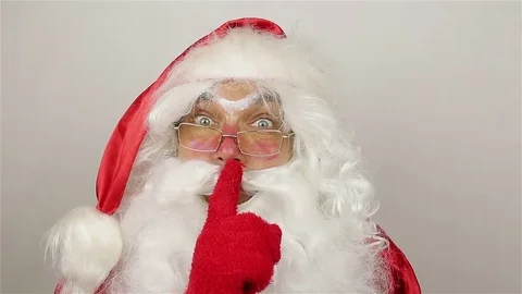 Santa calms the audience Stock Footage 80354591