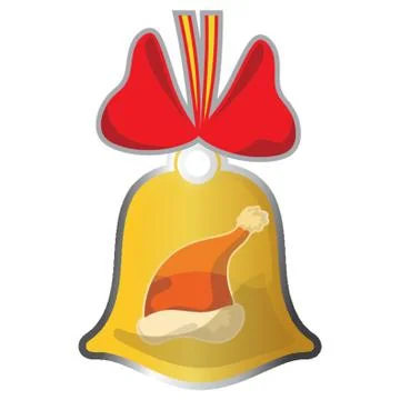 Santa Cap In Bell Button Stock-Illustration
