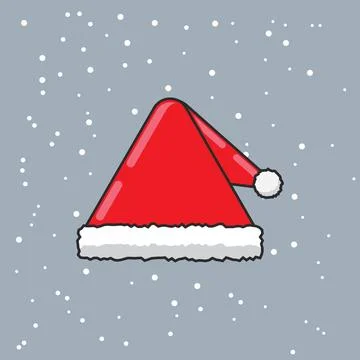 Santa cap icon vector Stock Illustration