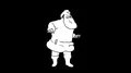 Santa cartoon animation dancing seamless loop with alpha HD Footage