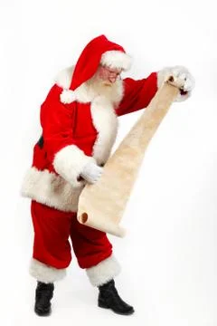 Santa checking his list Stock Photos