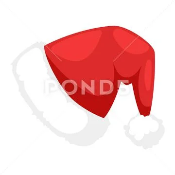 Santa christmas hat vector illustration. Stock Illustrationen