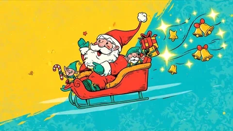 Santa Christmas wallpaper Stock Footage 344917359