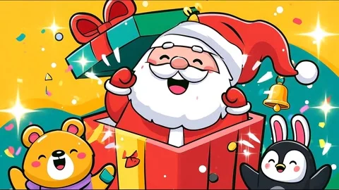 Santa Christmas wallpaper Stock Footage 344917363