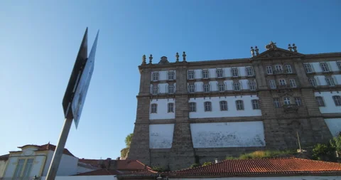 Santa Clara Convent in Vila do Conde, Portugal - Pan Right Stock Footage 132229806