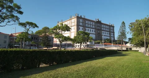 Santa Clara Convent in Vila do Conde, Portugal - Rising pedestal shot 動画素材 132283858