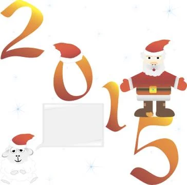 Santa Claus. 2015. Vector illustration. Stock Illustration