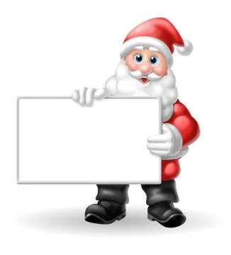 Santa Claus  3D on a white background billboard Stock Illustration