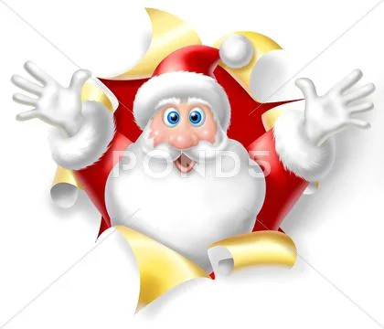 Santa Claus 3D on a white background Stock Illustration