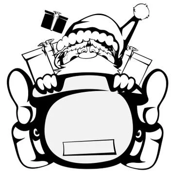 Santa Claus in action Stock Illustration