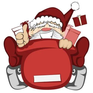 Santa Claus in action Stock Illustration