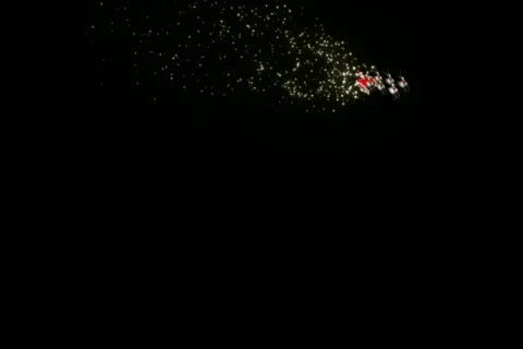 Santa Claus with Alpha Matte NTSC Stock Footage