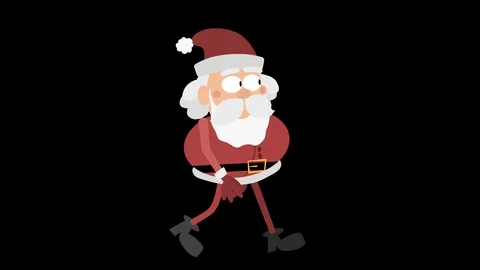 Santa Claus Animation Walking Stock Footage