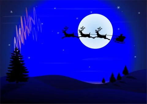 Santa Claus arrived Stock Illustration