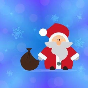 Santa Claus on the Background Stock Illustration