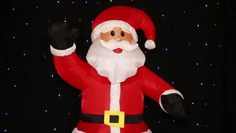 Santa Claus on the background of lights Stock Footage 139964128