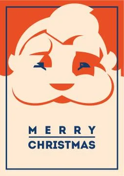 Santa claus with beard minimalistic vector illustration Stock-Illustration