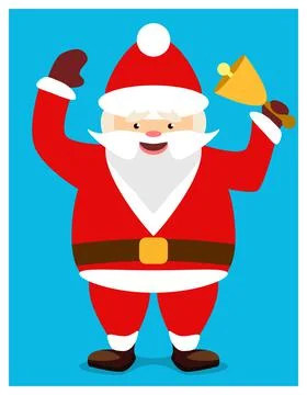 Santa claus with a bell Stock Illustration