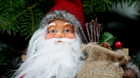 Santa claus with big beard Stock Footage 35790925