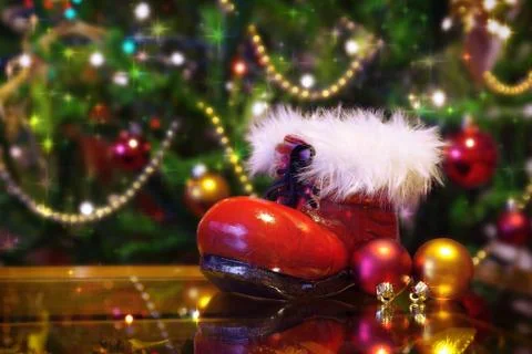 Santa claus boot Stock Photos