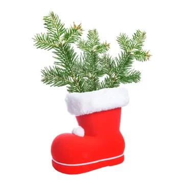 Santa claus boot Stock-Fotos