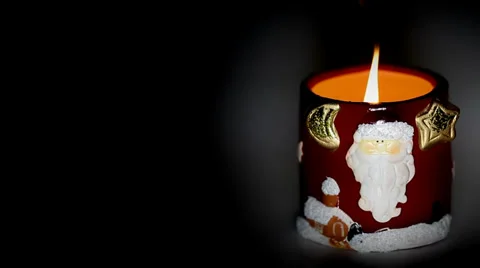 Santa claus with a candle Stock Footage 35791433