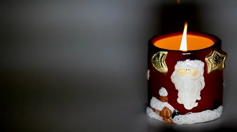 Santa claus with a candle Stock Footage 35791911