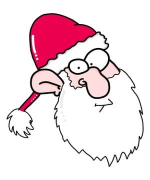 Santa Claus Cartoon Cute Look Red Hooded Santa Claus Stock Illustration