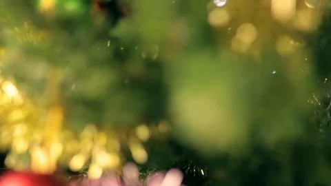 Santa Claus in the Christmas tree motion Stock Footage 80991503