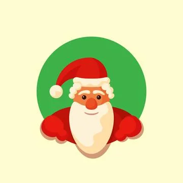 Santa Claus in a circle Stock Illustration