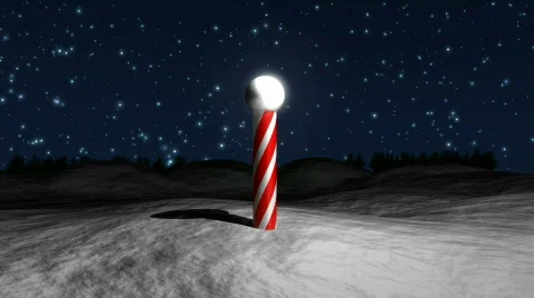 Santa Claus Circling Village HD1080 Stock Footage